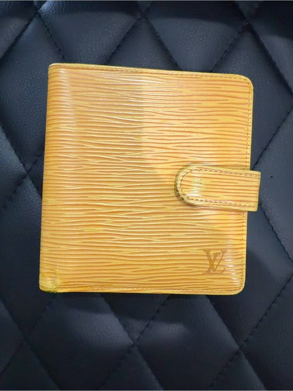 Louis Vuitton Yellow Epi Leather Compact Snap Wallet
